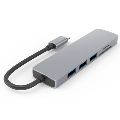6in1 Universal Laptop Usb C Docking Station Dual Monitor PD77W SD/TF